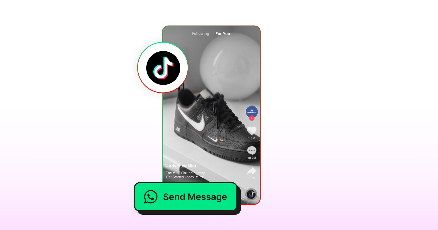 TikTok Click to WhatsApp Ad example