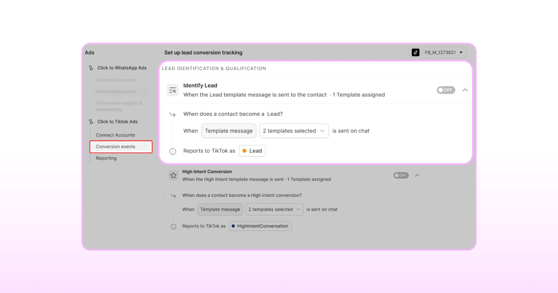 From conversion leads, see lead identification and qualification tab