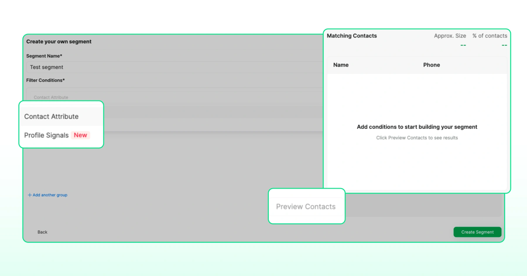 Profile Signals option in Contact Attribute
