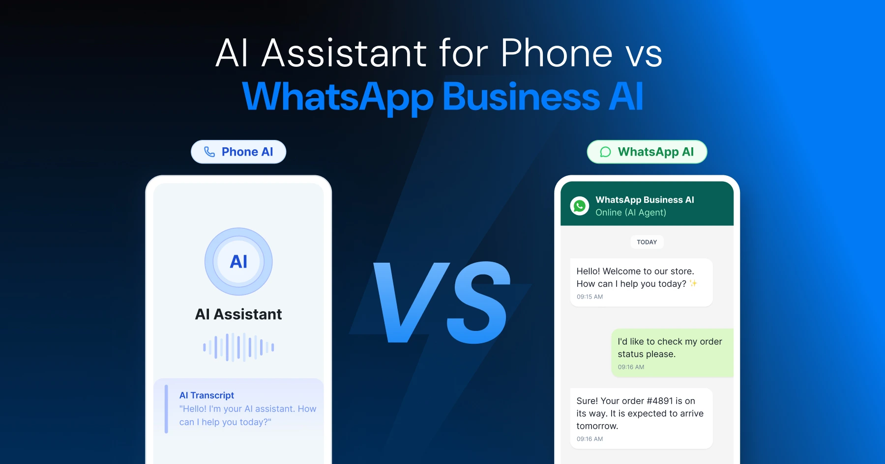 AI Assistant for Phone vs. WhatsApp Business AI: What Each One Actually Does