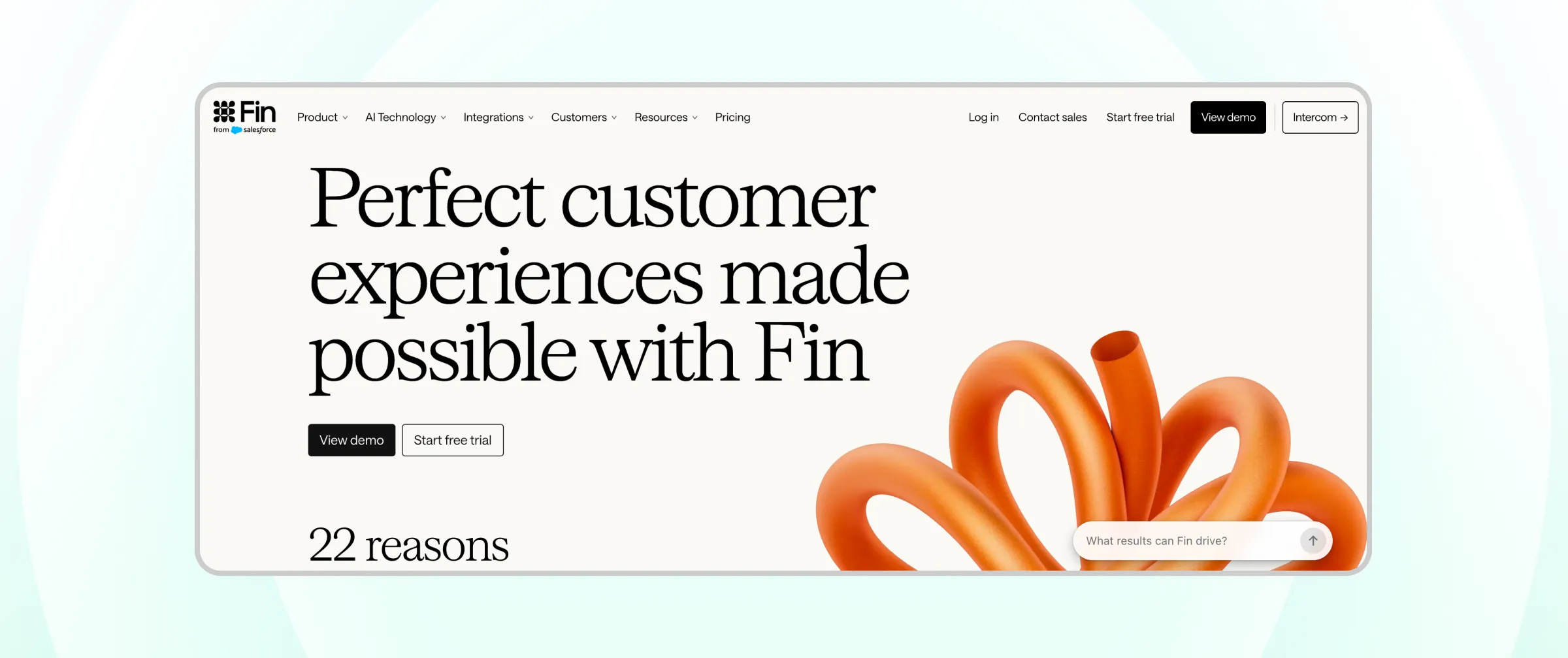 Homepage of Fin