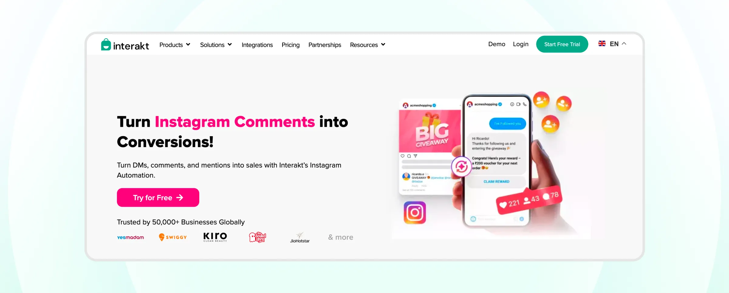 Homepage of Interakt