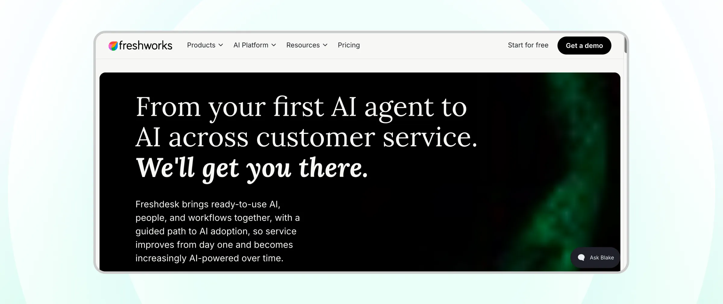 Homepage of Freshdesk Omni