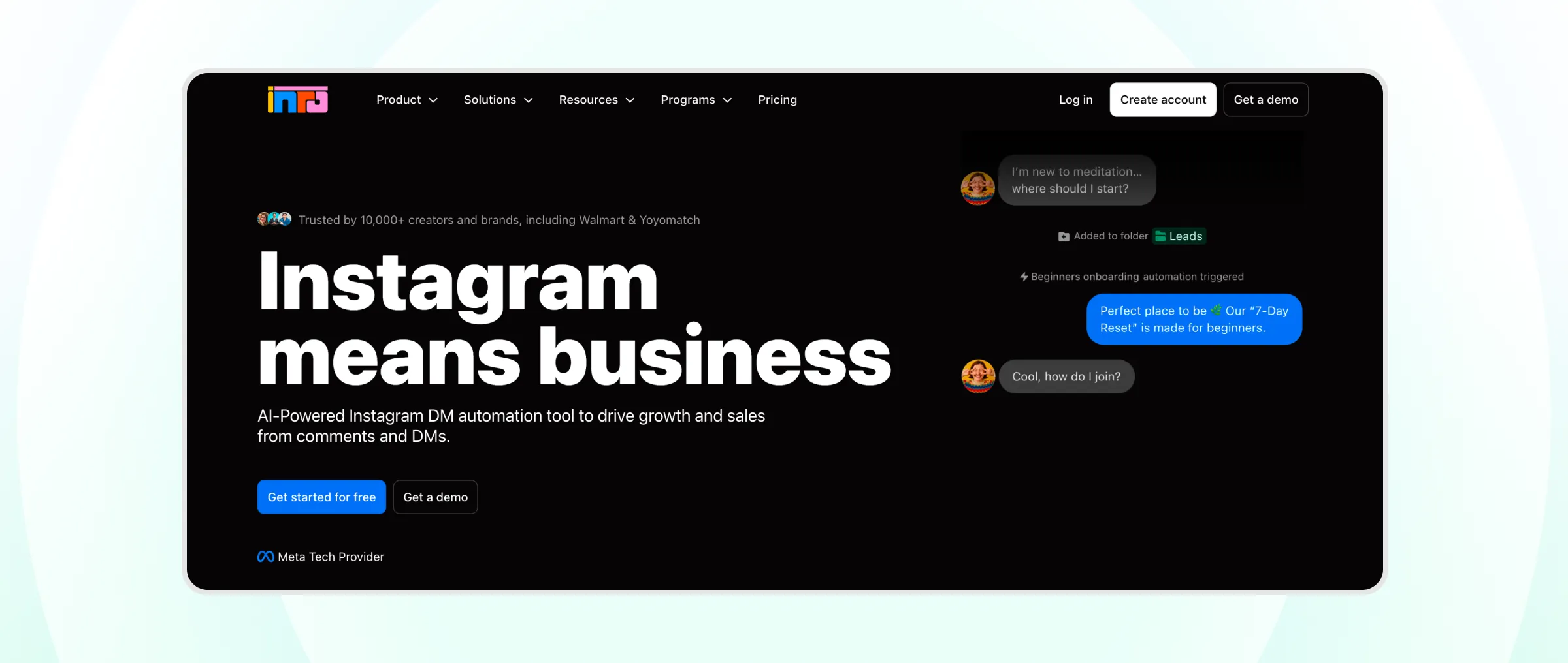 Homepage of Inro