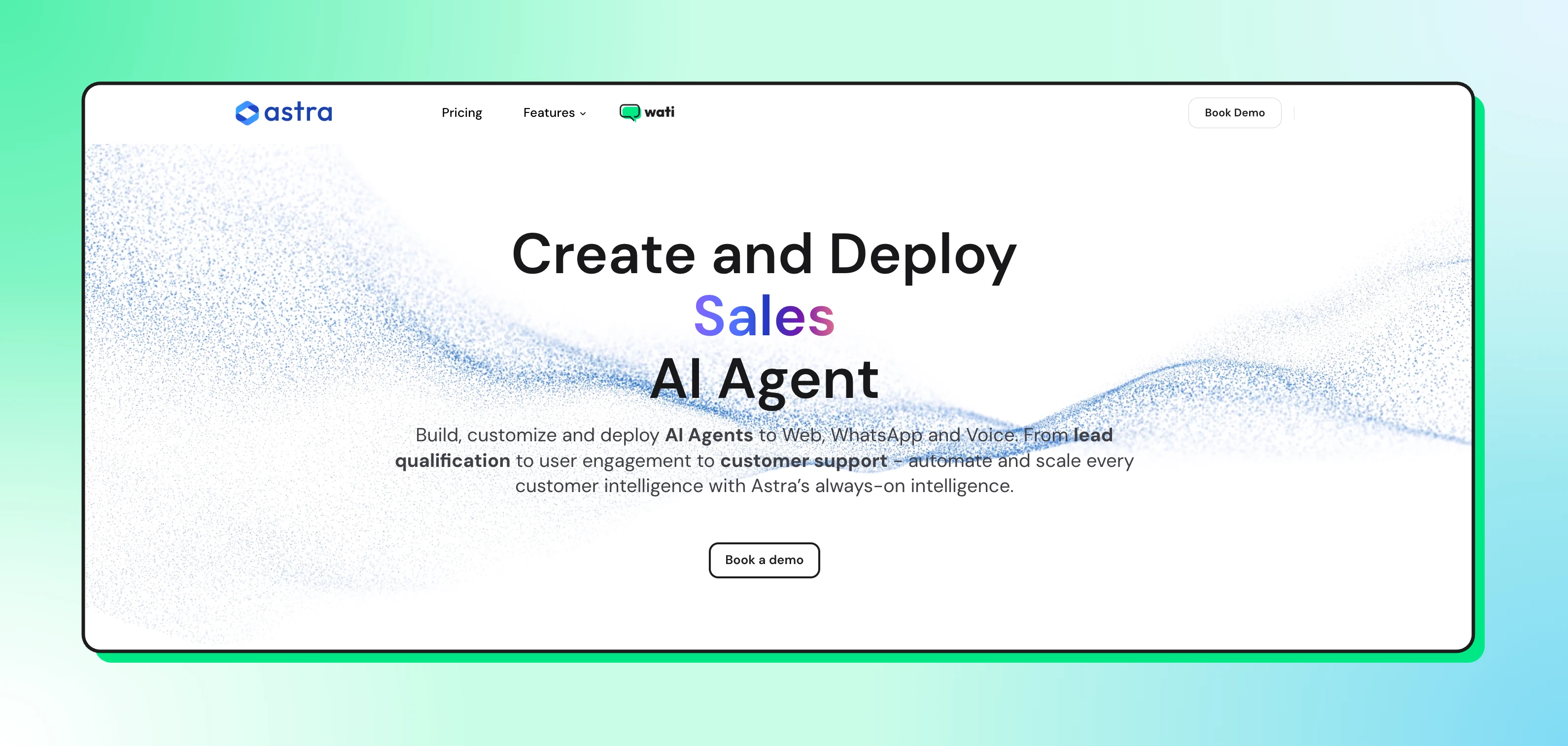 Astra homepage