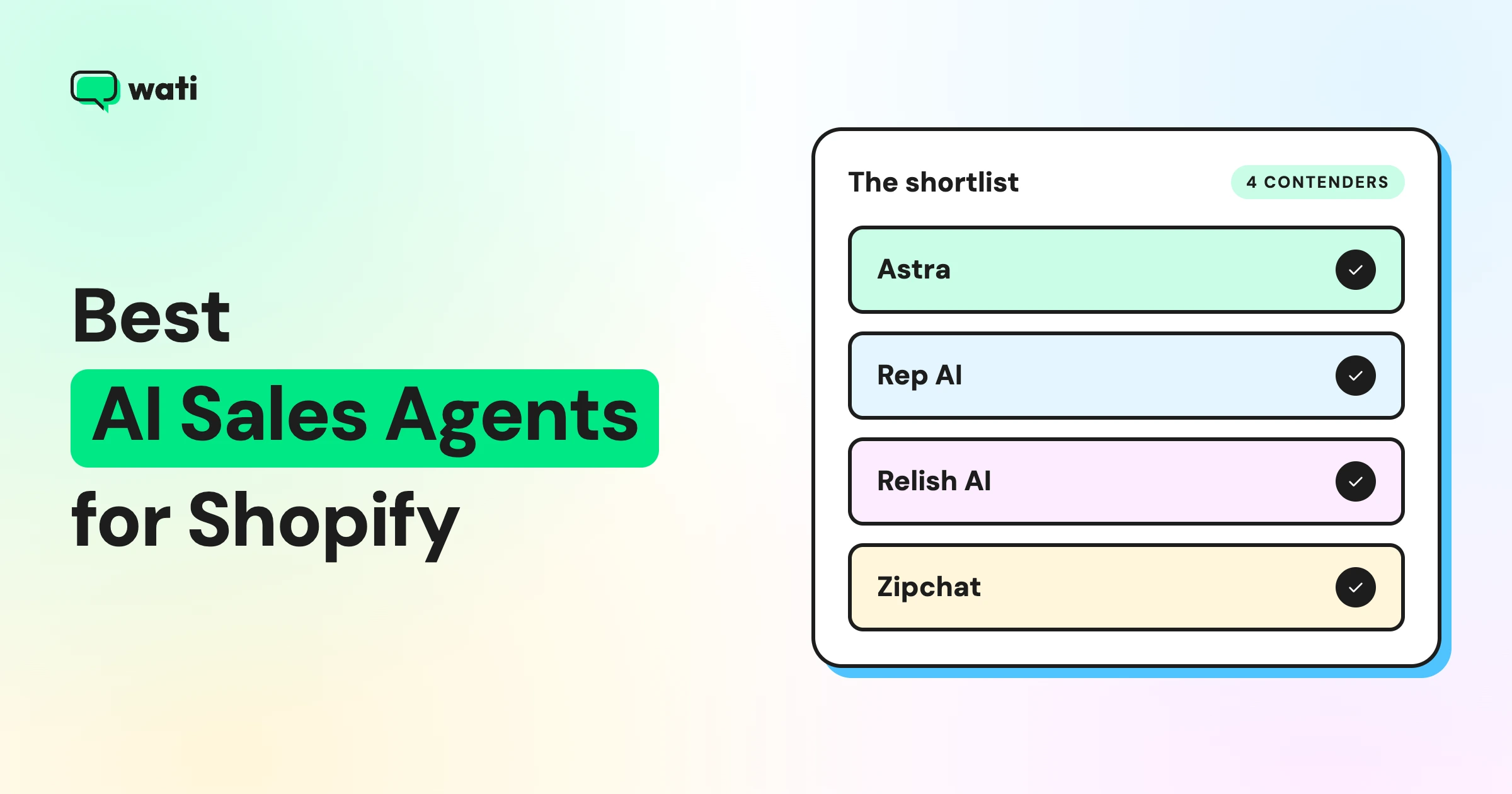 Best AI Sales Agents for Shopify (2026): Astra vs Rep AI vs Relish AI vs Zipchat