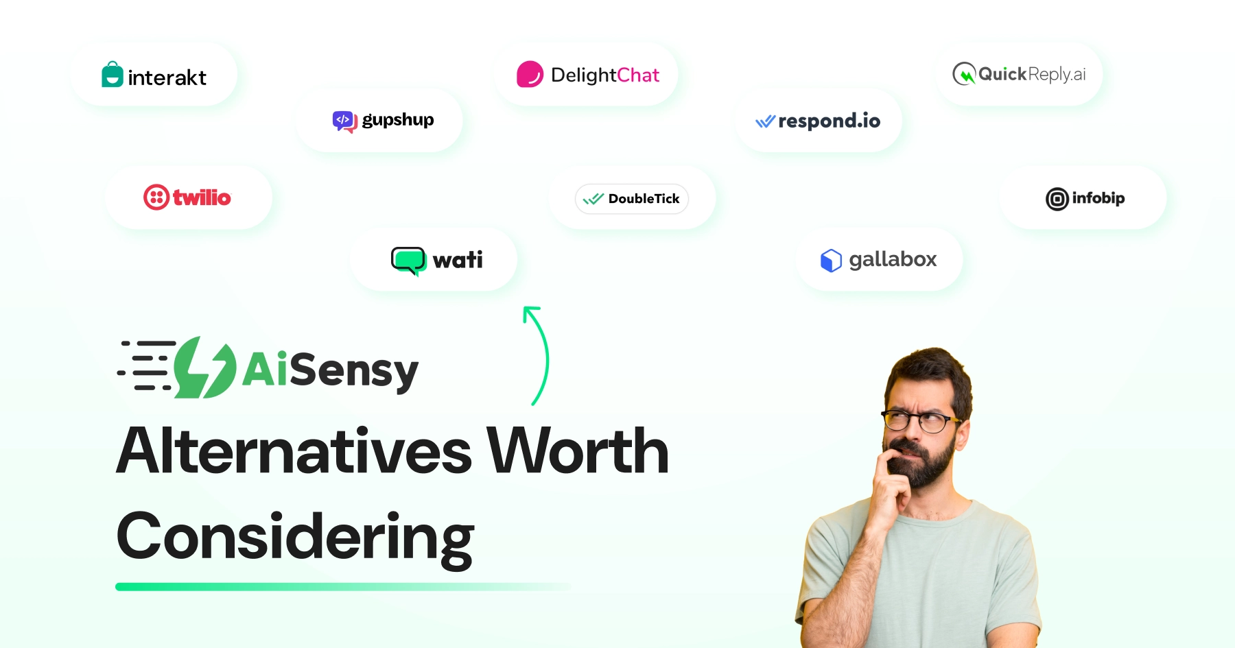 A guide with the best AiSensy alternatives for 2026, showing tools that help brands automate, engage, and grow their business.