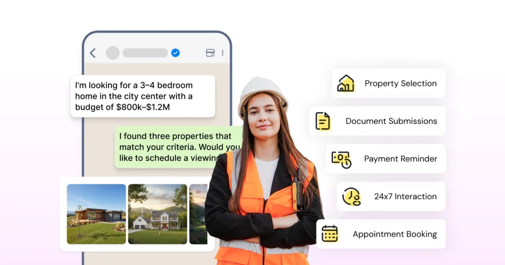 An overview of how real estate teams can use Wati to manage WhatsApp API messaging, automate workflows, and track leads