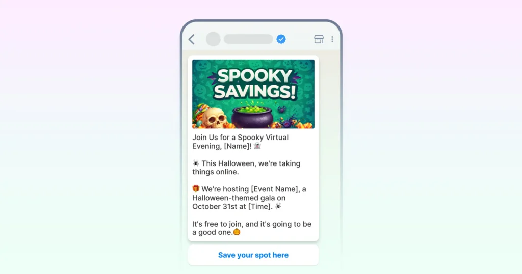 A virtual event invite template for businesses