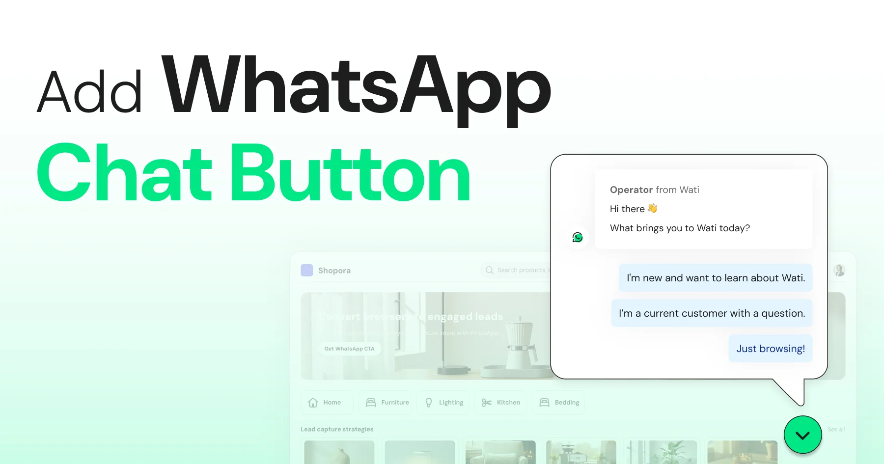 How to add a WhatsApp chat button to a website to enable real-time conversations with visitors.
