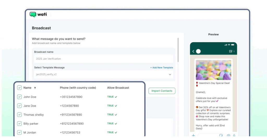 Sending a whatsapp broadcast campaign to a large volume of customers, particularly for an enterprise