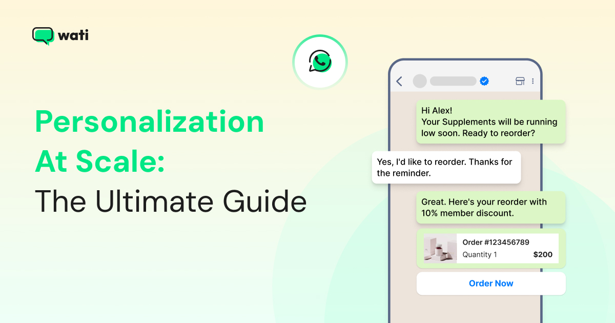 The blog banner with the text personalization at scale