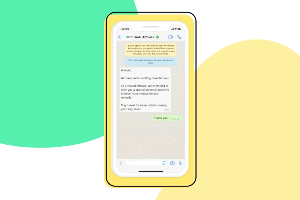 Personalised message, Affiliate, affiliate incentives