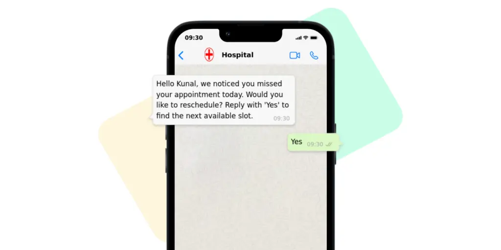 to reschedule an appointment because the customer missed an appointment.