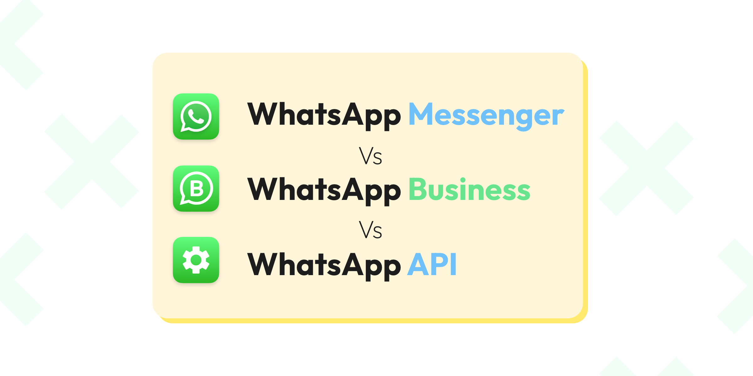 Diferencia entre WhatsApp Messenger, WhatsApp Business App y Business API