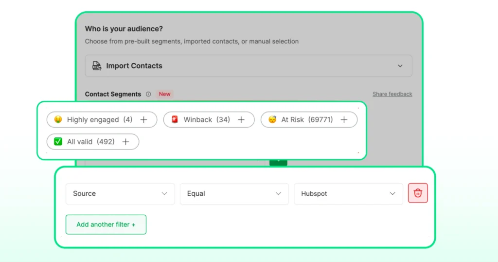 Audience segmentation for broadcast campaigns