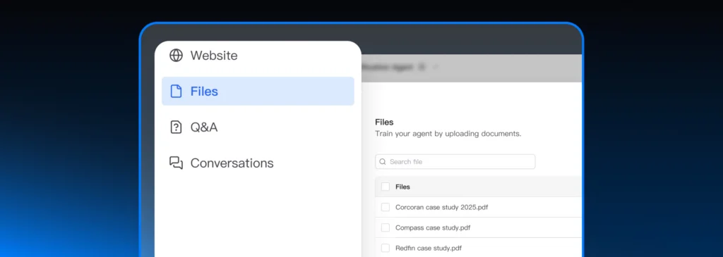 Adding files and Q&A as knowledge base for the agent's better understanding