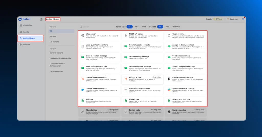 Connecting to CRM via the Actions Library