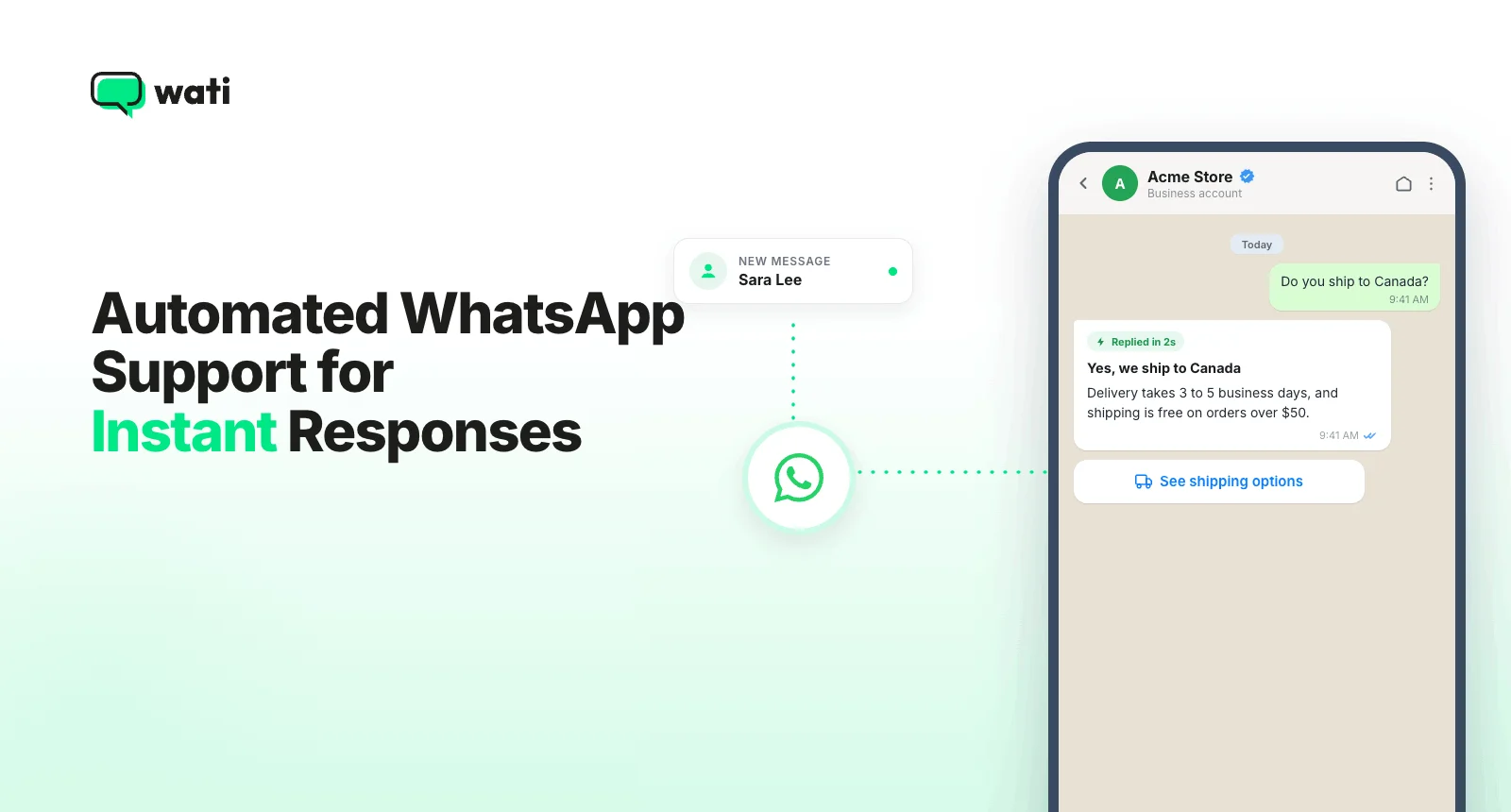 Automated WhatsApp Support for Instant Responses