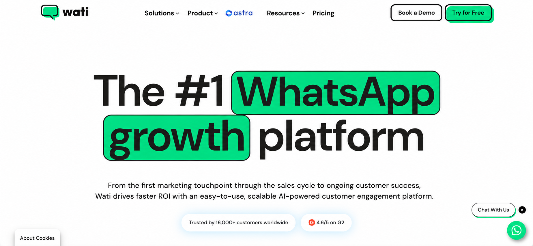 Wati homepage