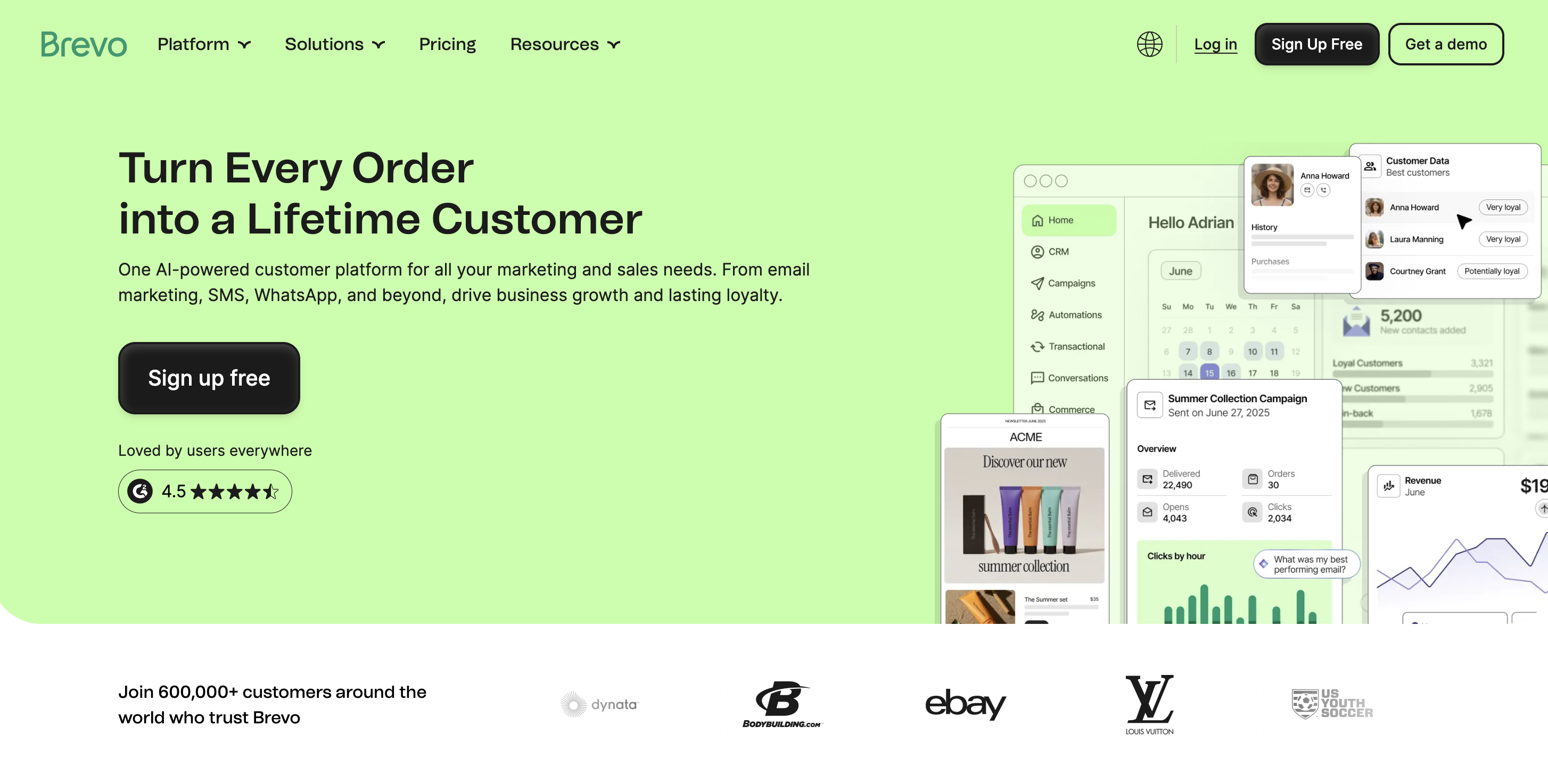 Brevo email and WhatsApp marketing automation platform