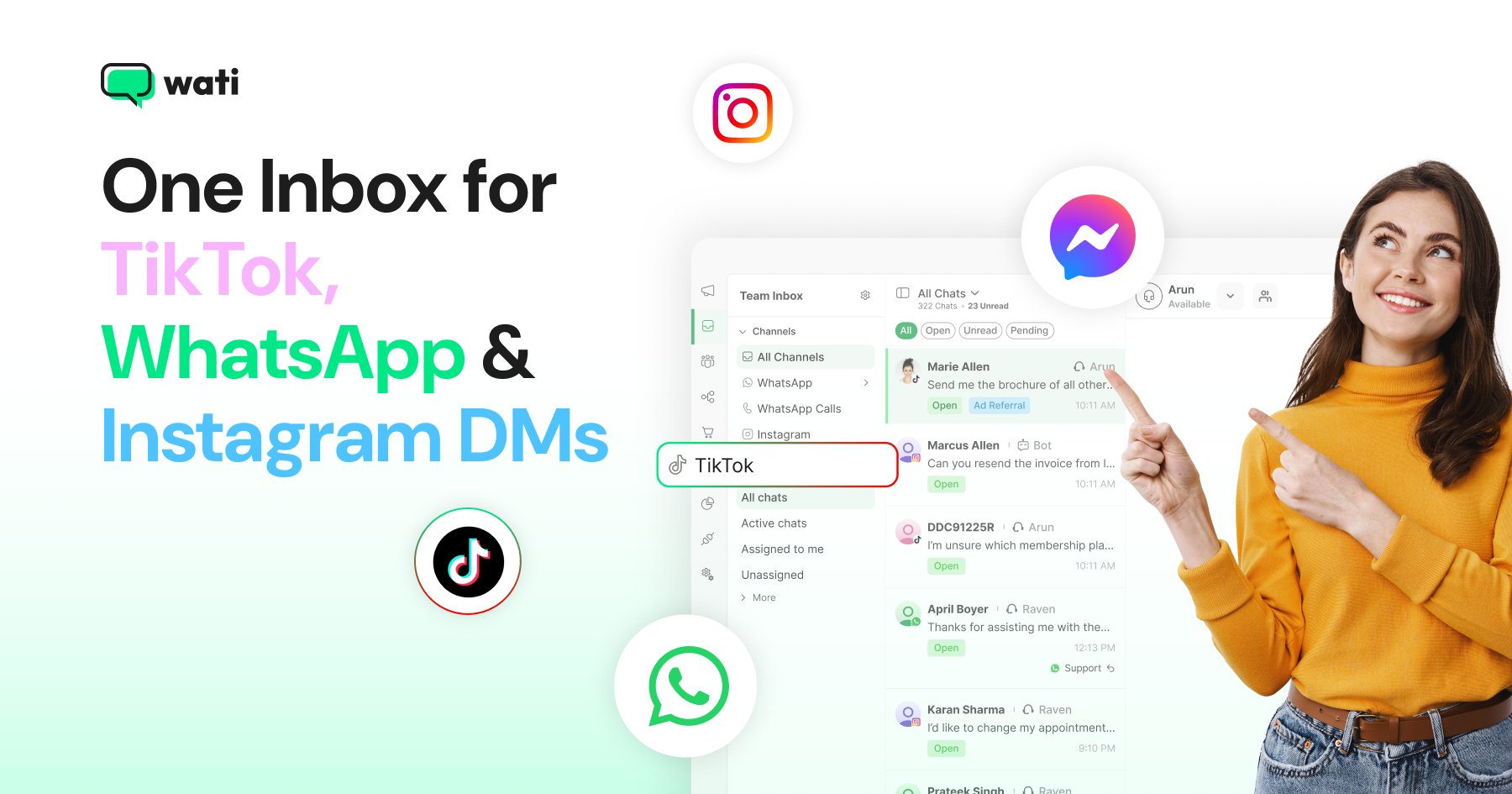 TikTok DM Management: One Inbox for TikTok, WhatsApp & Instagram