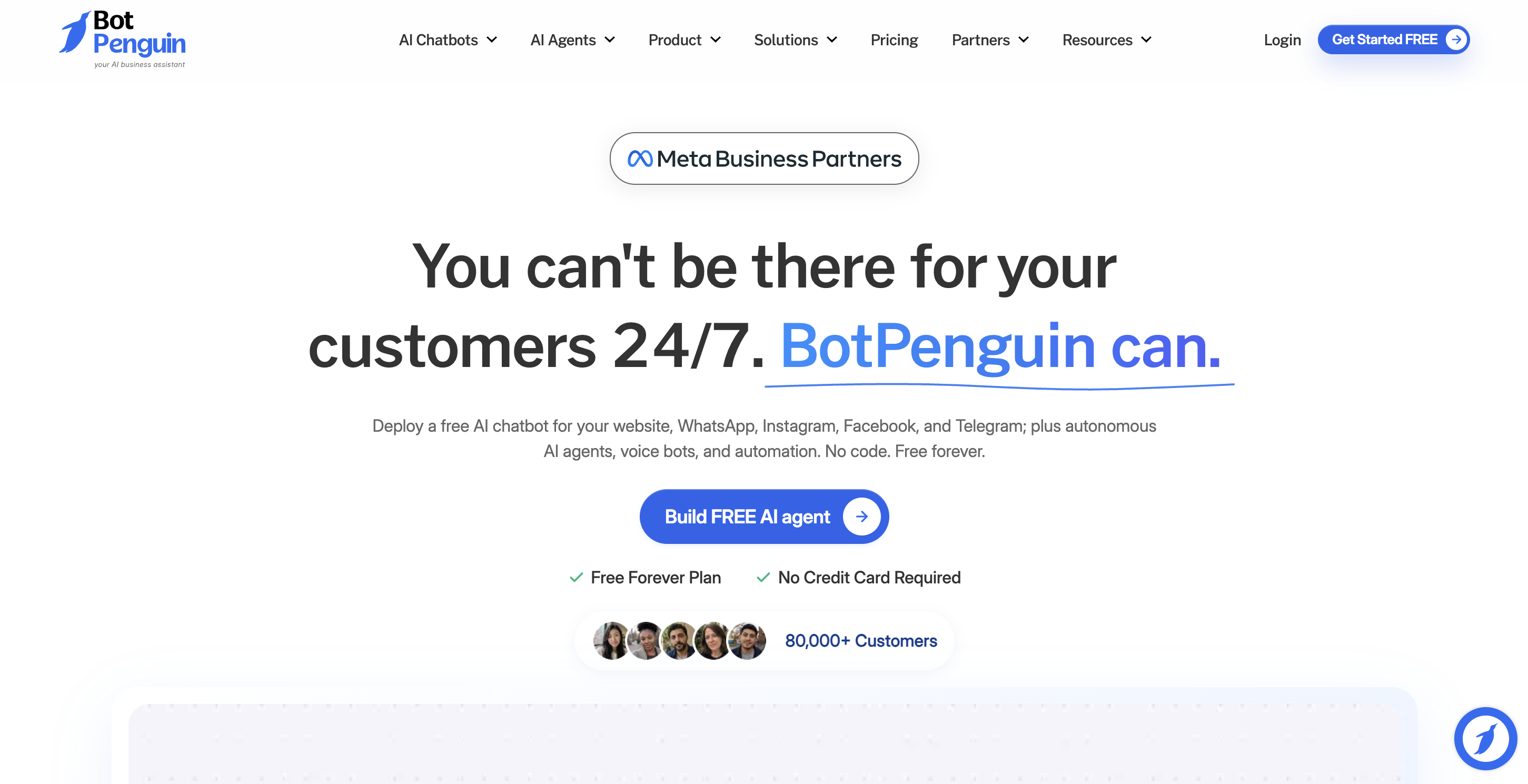 BotPenguin AI chatbot builder for WhatsApp and websites