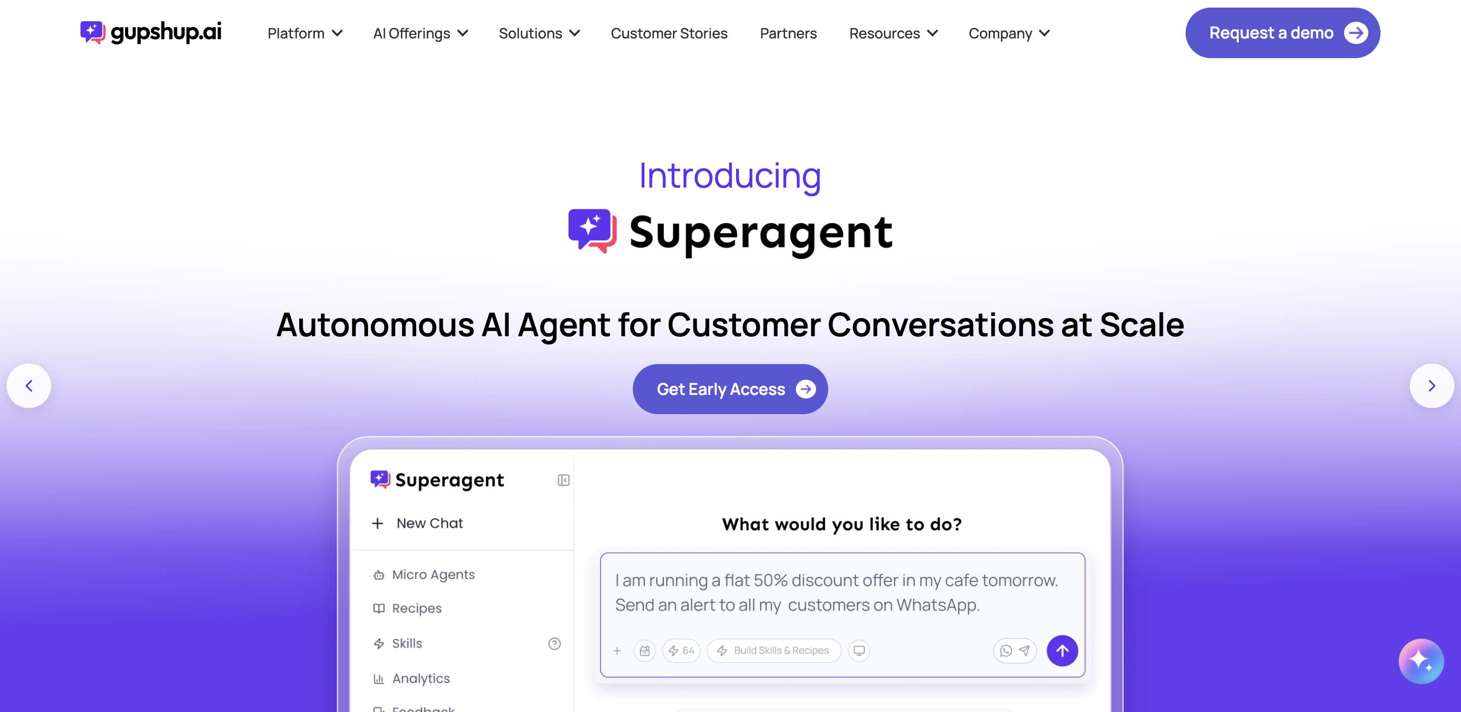 Gupshup WhatsApp API and AI messaging platform