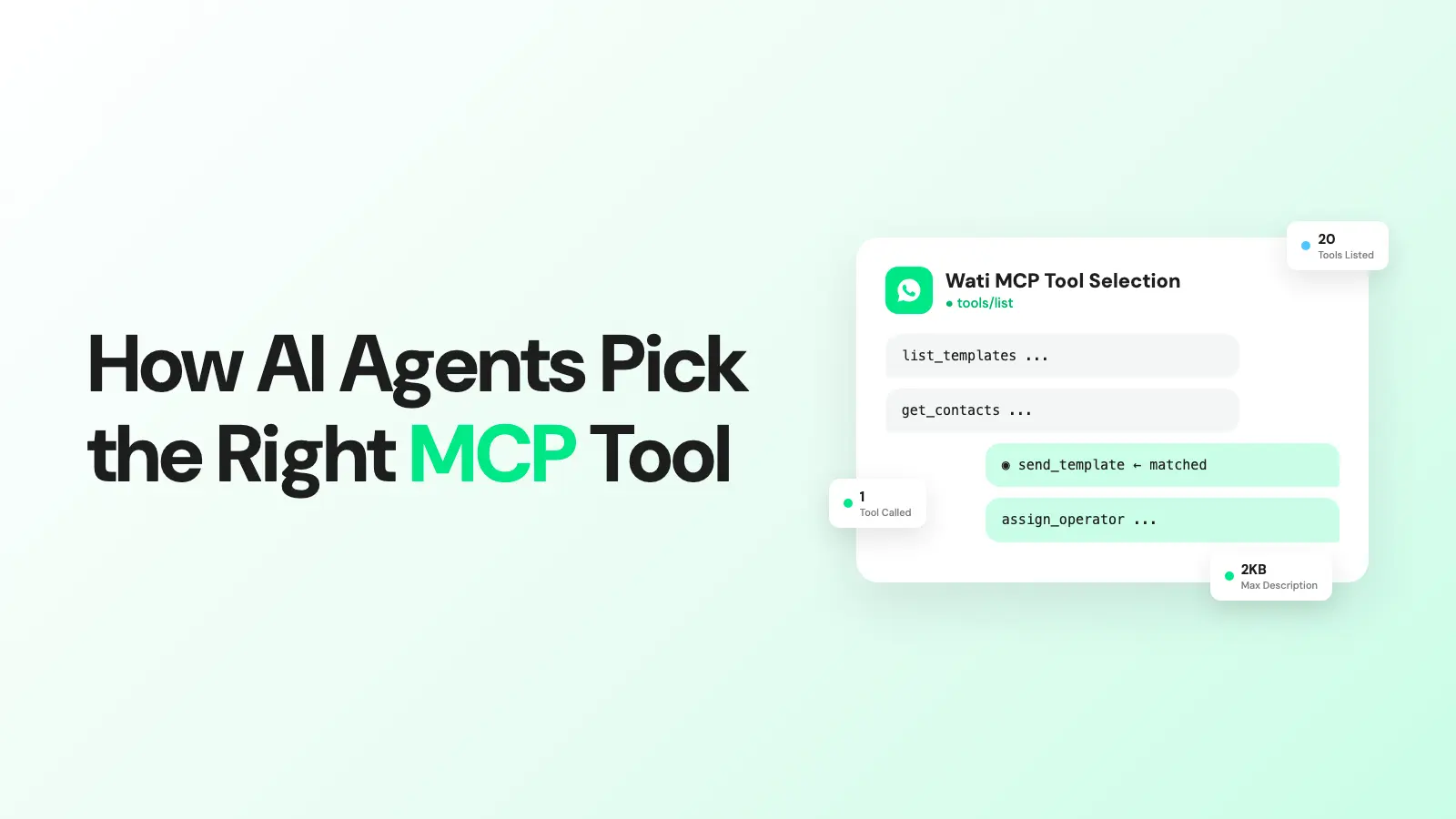 How does an AI Agent Decide Which MCP Tool to Call?