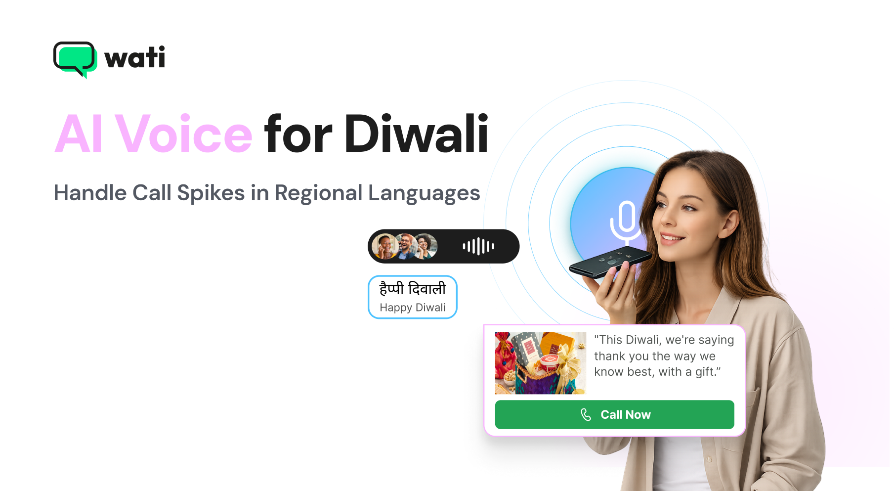 Diwali Call Volume Rising? Here's How AI Voice Covers It in Hindi and Regional Languages