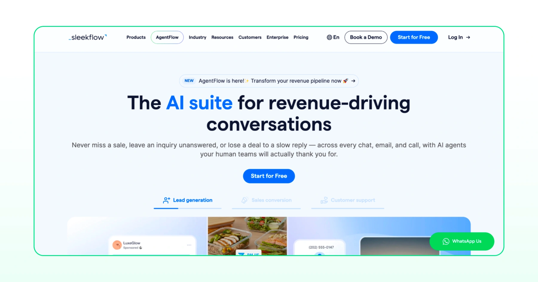 Sleekflow homepage