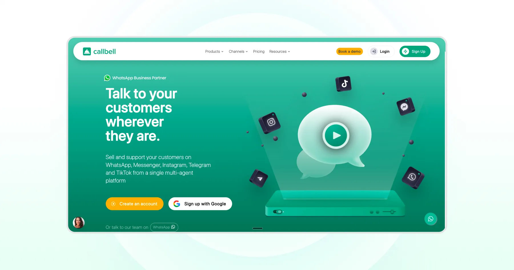 Callbell Homepage