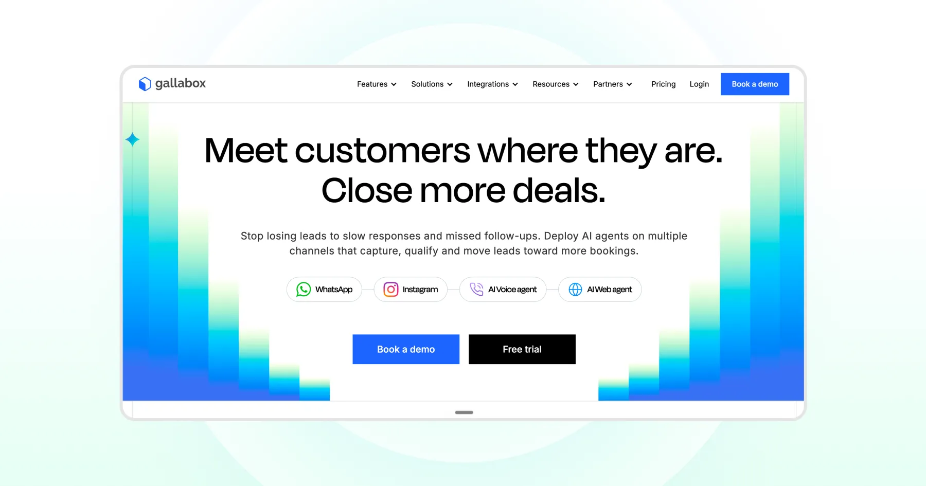Gallabox homepage