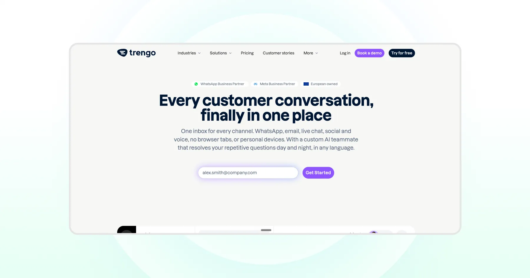 Trengo Homepage