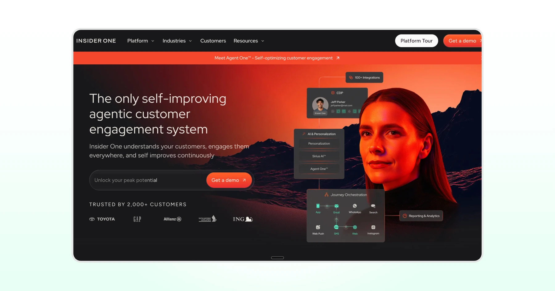 Insider One Homepage