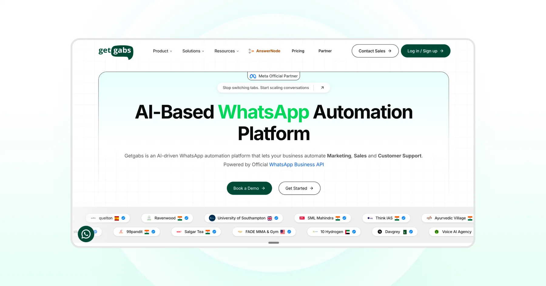 Getgabs Homepage