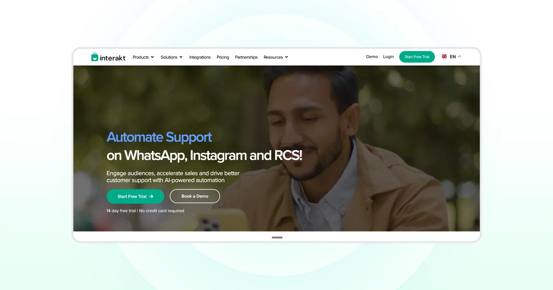 Interakt homepage