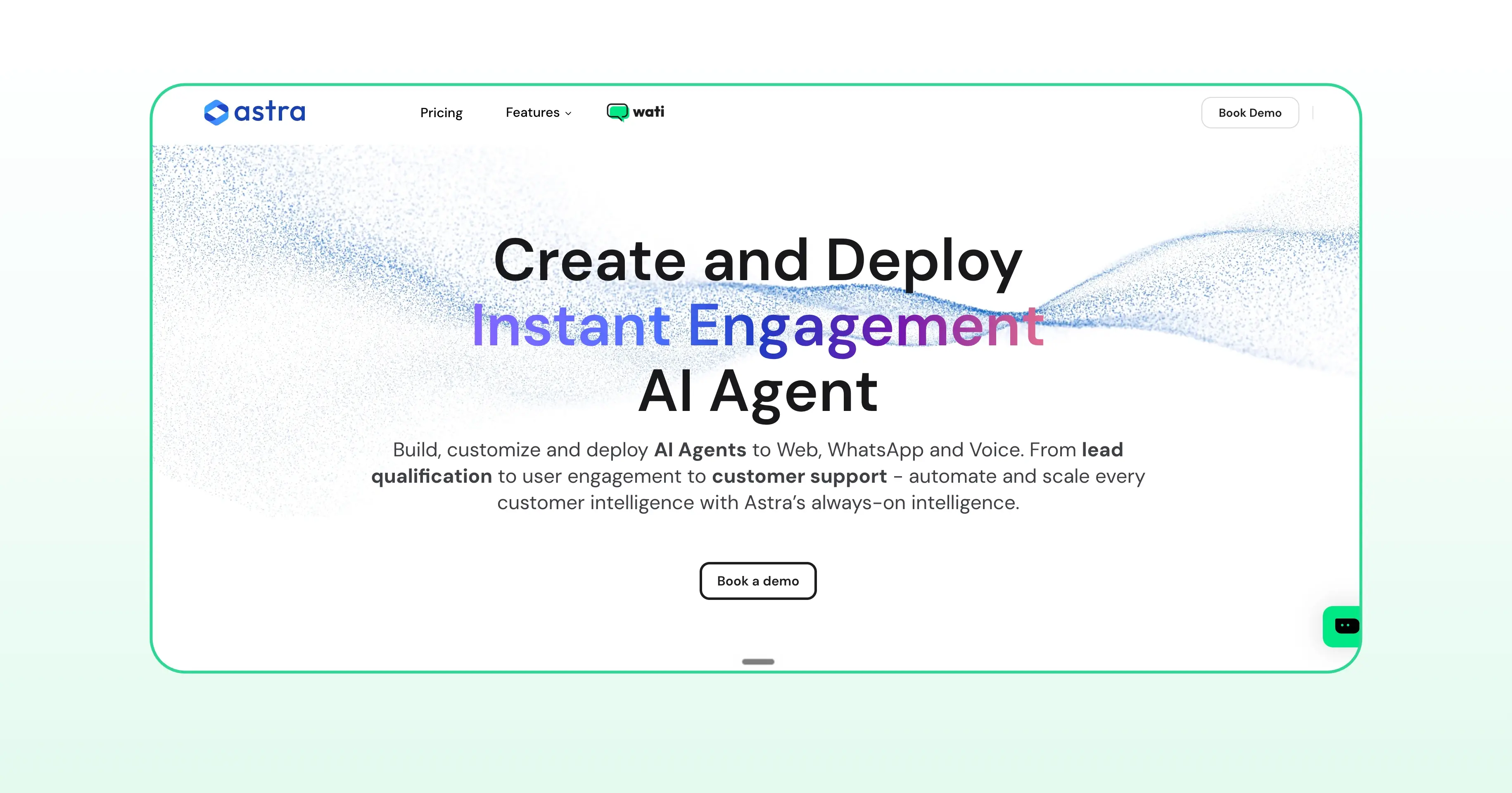 Homepage of Astra