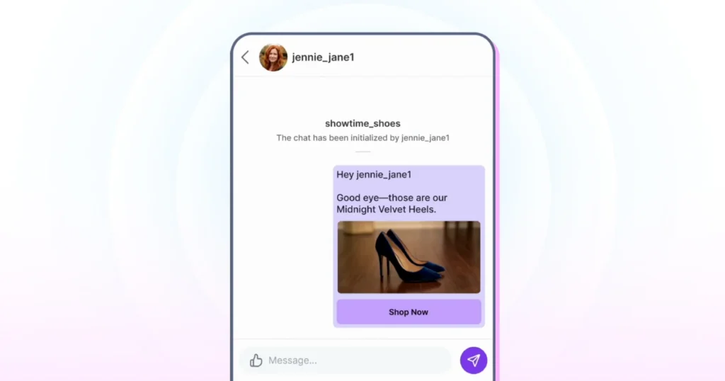 A private DM sent to the user who reached out on Instagram