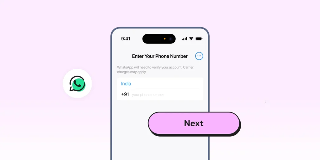 Enter six digit code to verify WhatsApp business account
