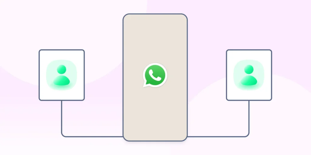 A visual of getting started with WhatsApp using a virtual number