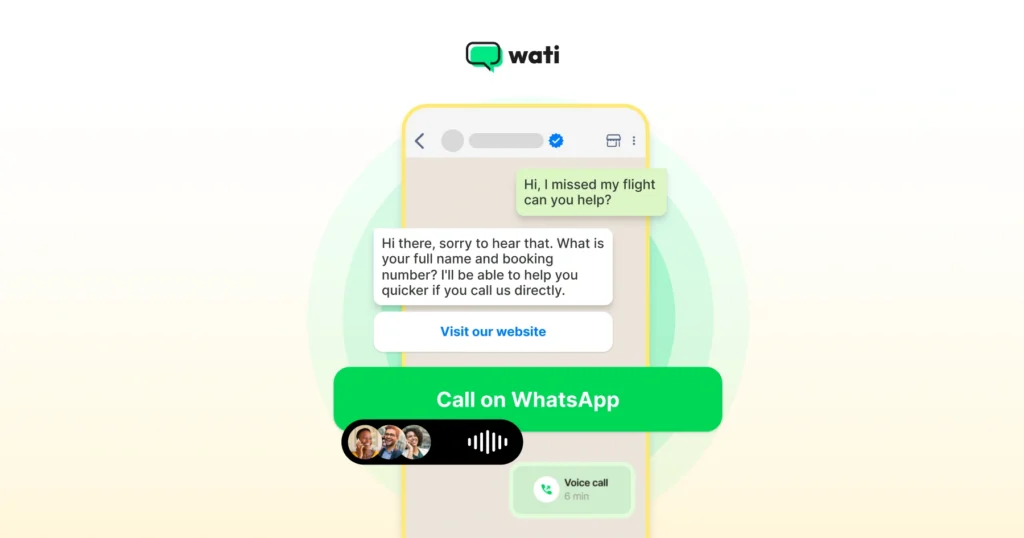 Helping customers via a WhatsApp call to resolve queries easily.