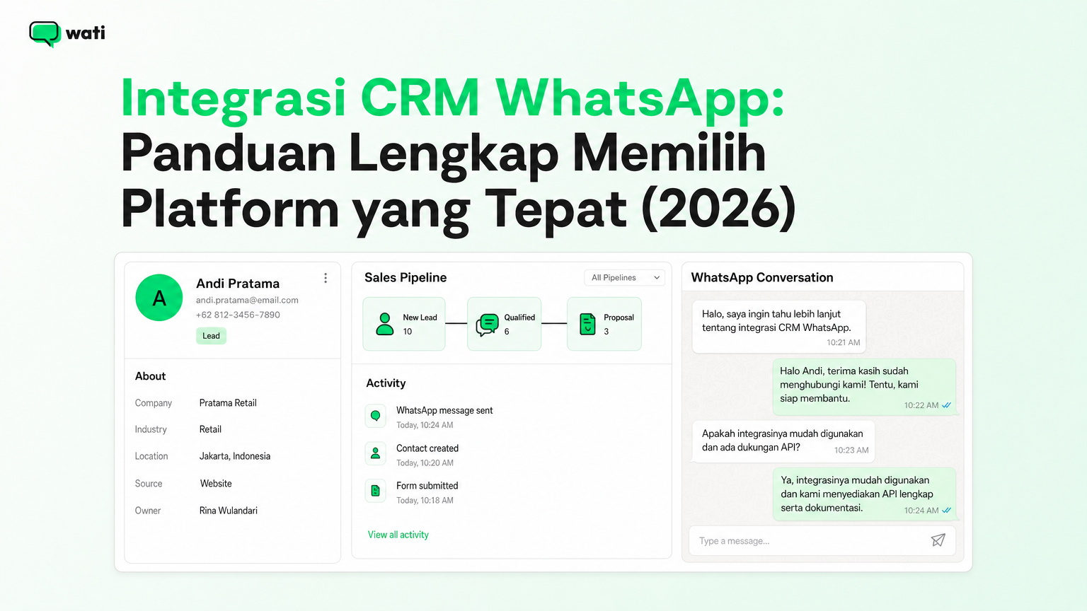 Integrasi CRM WhatsApp: Panduan Lengkap Memilih Platform yang Tepat (2026)