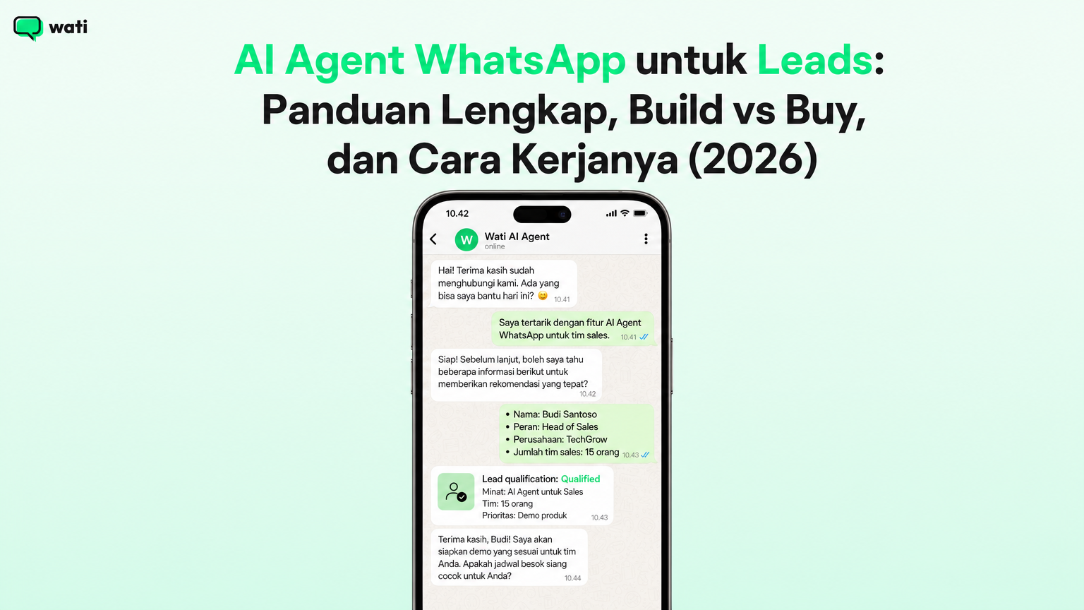 AI Agent WhatsApp untuk Leads: Panduan Lengkap, Build vs Buy, dan Cara Kerjanya (2026)