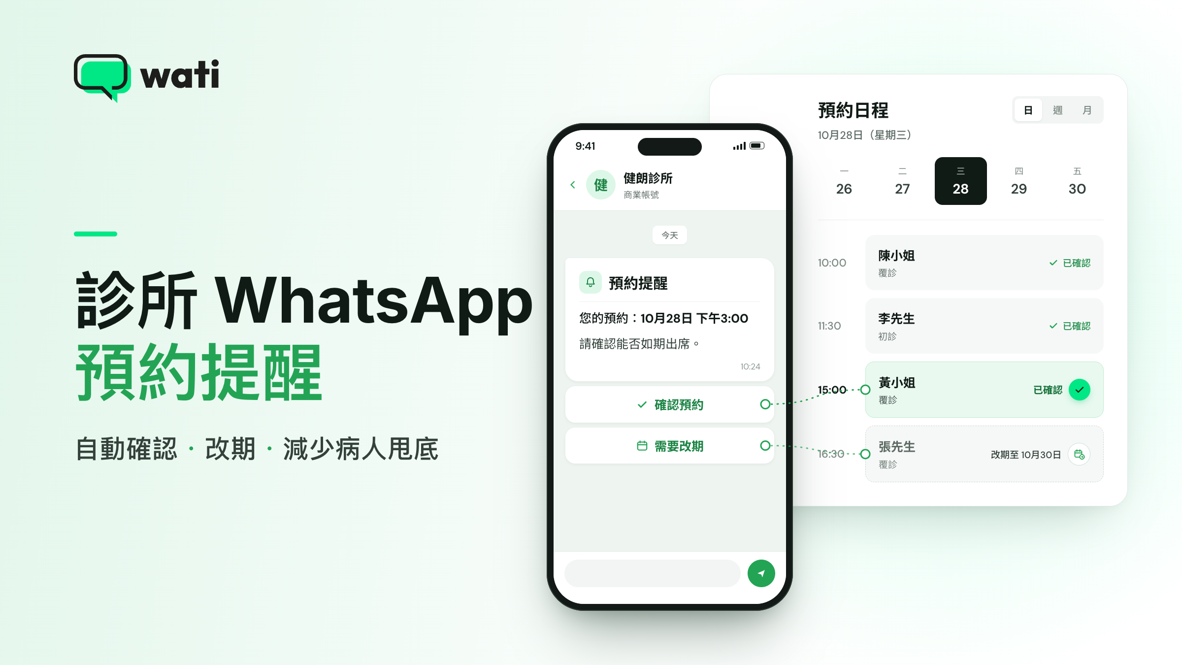 香港診所 WhatsApp 預約提醒指南：自動確認、改期及減少病人甩底