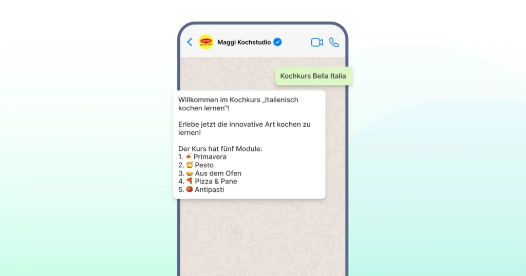 Maggi Germany’s campaign to promote product via providing recipes for restaurant style dishes.
