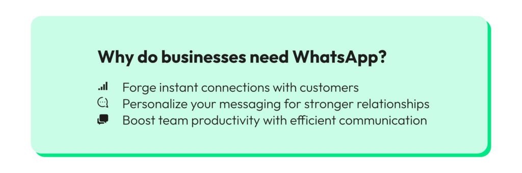 WhatsApp's importance for businesses 