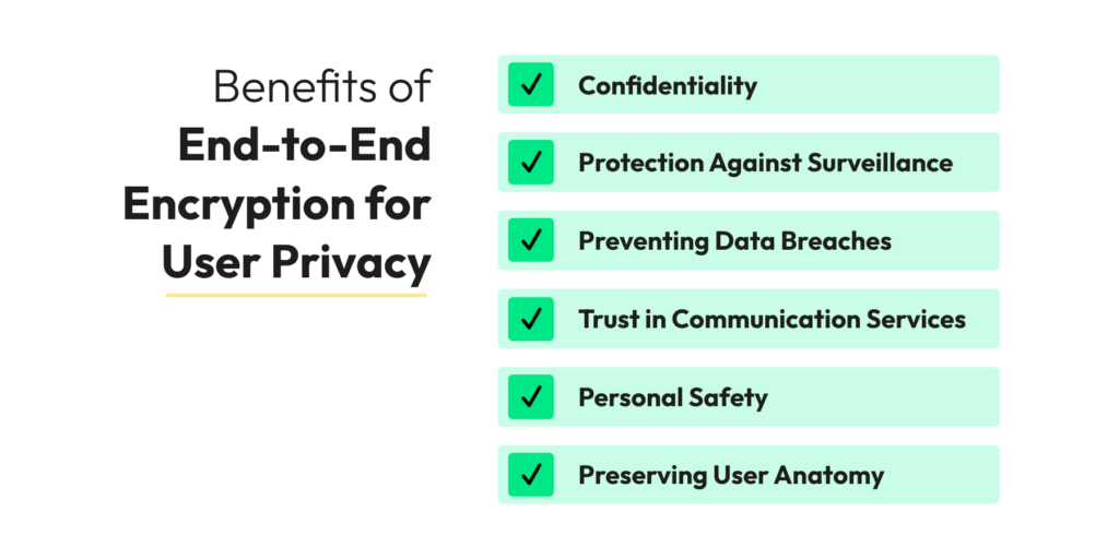Benefits of end-to-end encryption for user privacy
