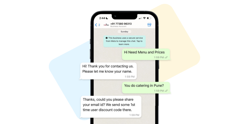 WhatsApp automated greeting message
