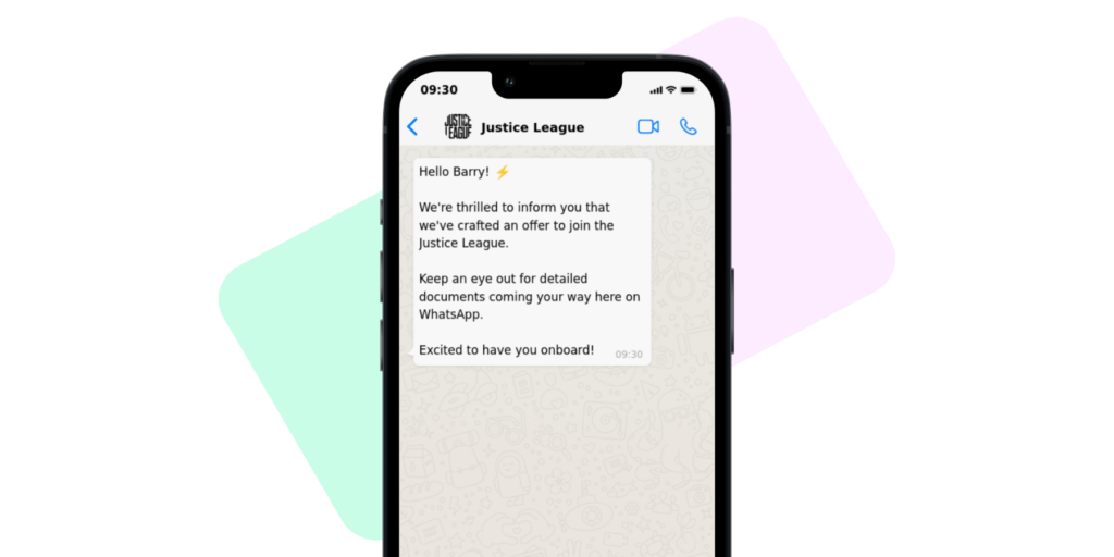 Initial Offer Notification Template for WhatsApp